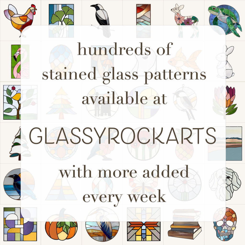 Camping Tent Stained Glass Pattern and PNG