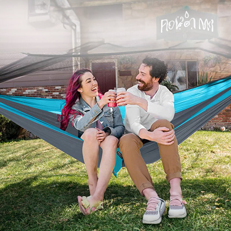 Light Weight, Double Nylon, Hammock + Straps