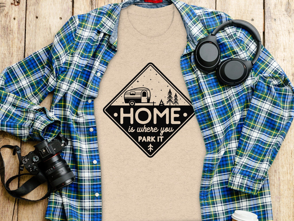 Home Is Where You Park It Camping RV Adventure T-Shirt