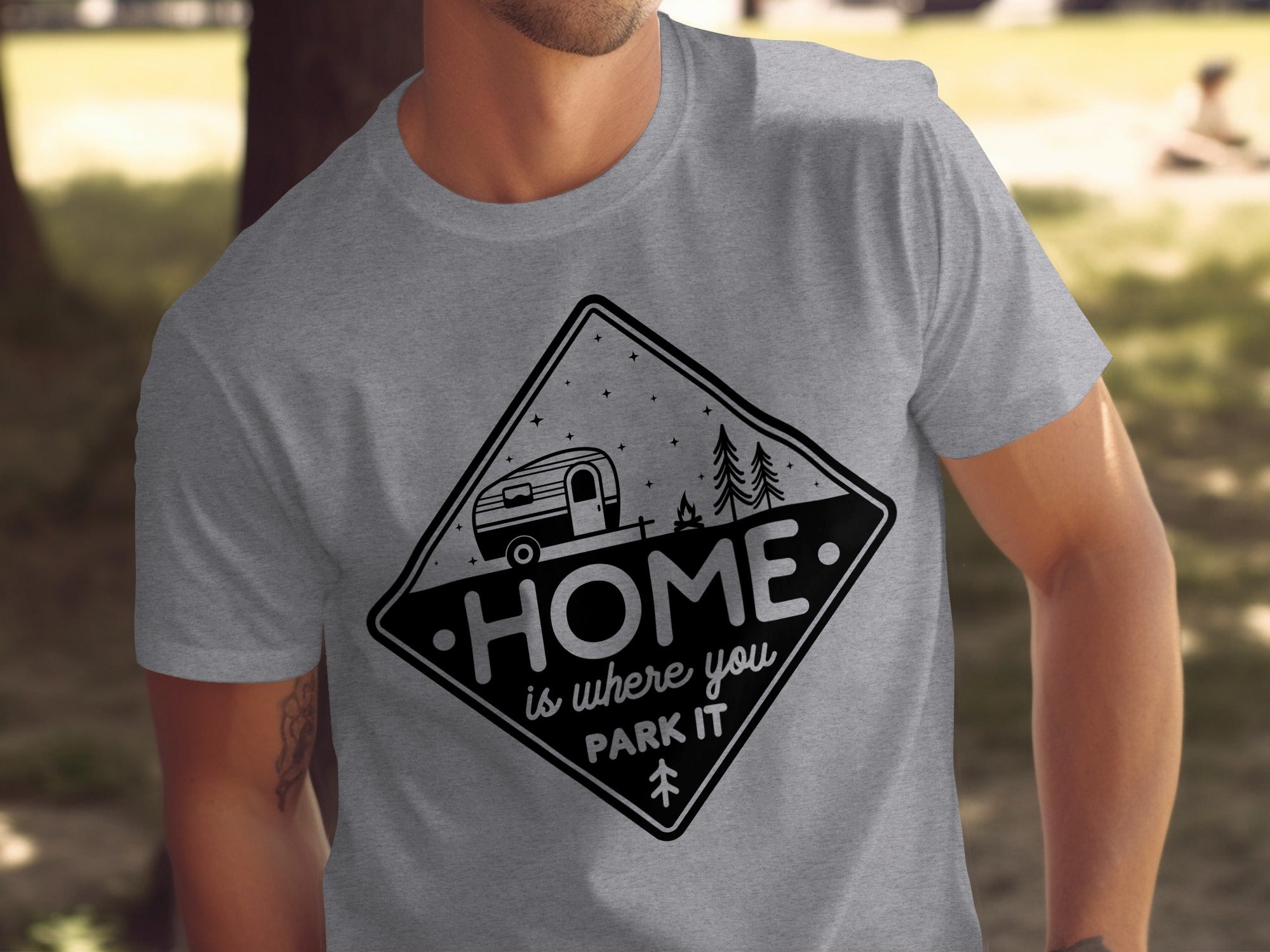 Home Is Where You Park It Camping RV Adventure T-Shirt