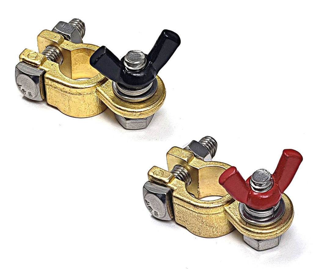 Marine Grade Battery Terminal Top Post Kit for RV, Trucks, Boats, Cars, Campers, Golf Carts (Military Spec. B-12128C)