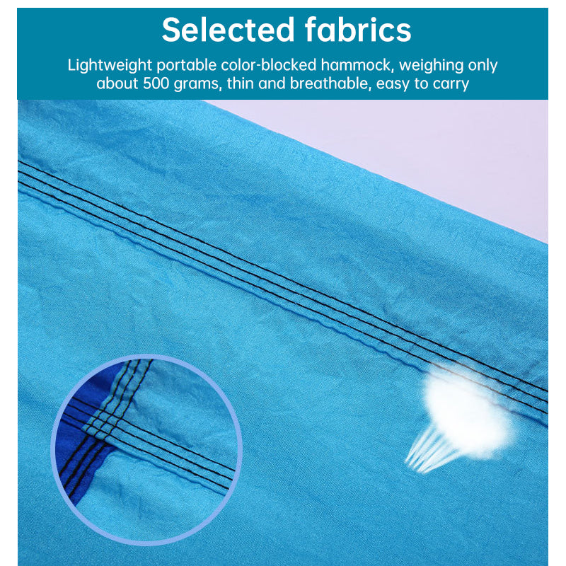 Light Weight, Double Nylon, Hammock + Straps