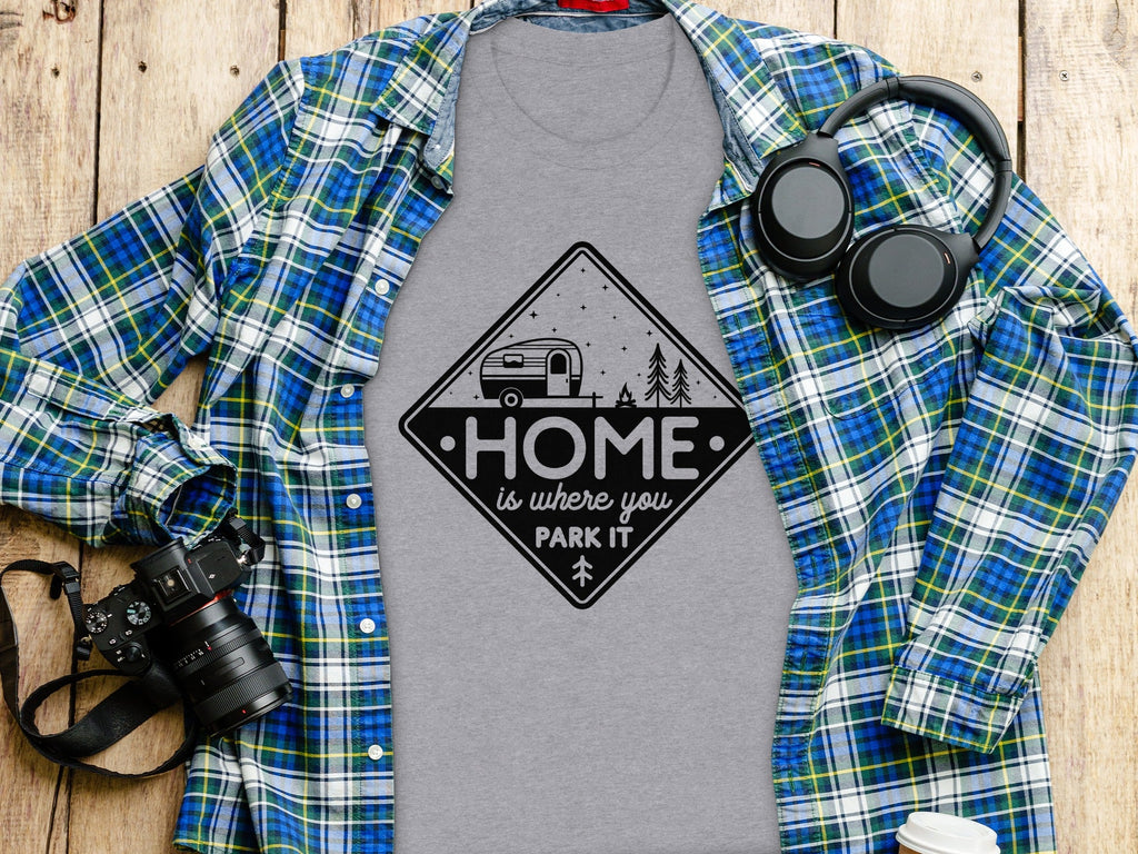 Home Is Where You Park It Camping RV Adventure T-Shirt