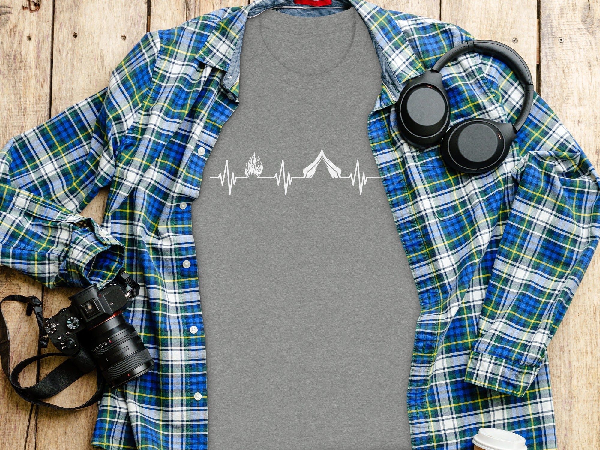 Camping Heartbeat T-Shirt