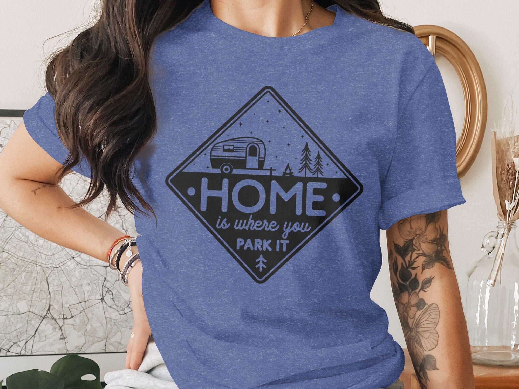 Home Is Where You Park It Camping RV Adventure T-Shirt