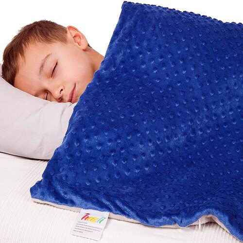 7 Lbs Kids Weighted Blanket with Cover | 41"x60" | 100% Cotton, Glass Beads