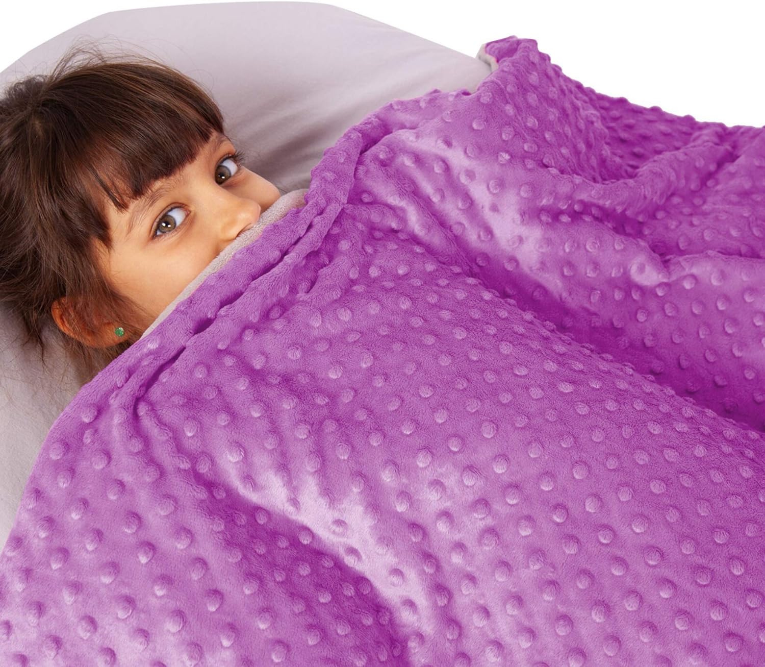 7 Lbs Kids Weighted Blanket with Cover | 41"x60" | 100% Cotton, Glass Beads