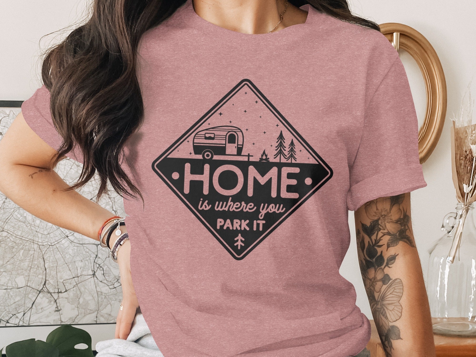 Home Is Where You Park It Camping RV Adventure T-Shirt