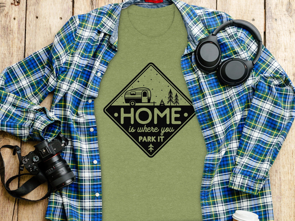 Home Is Where You Park It Camping RV Adventure T-Shirt