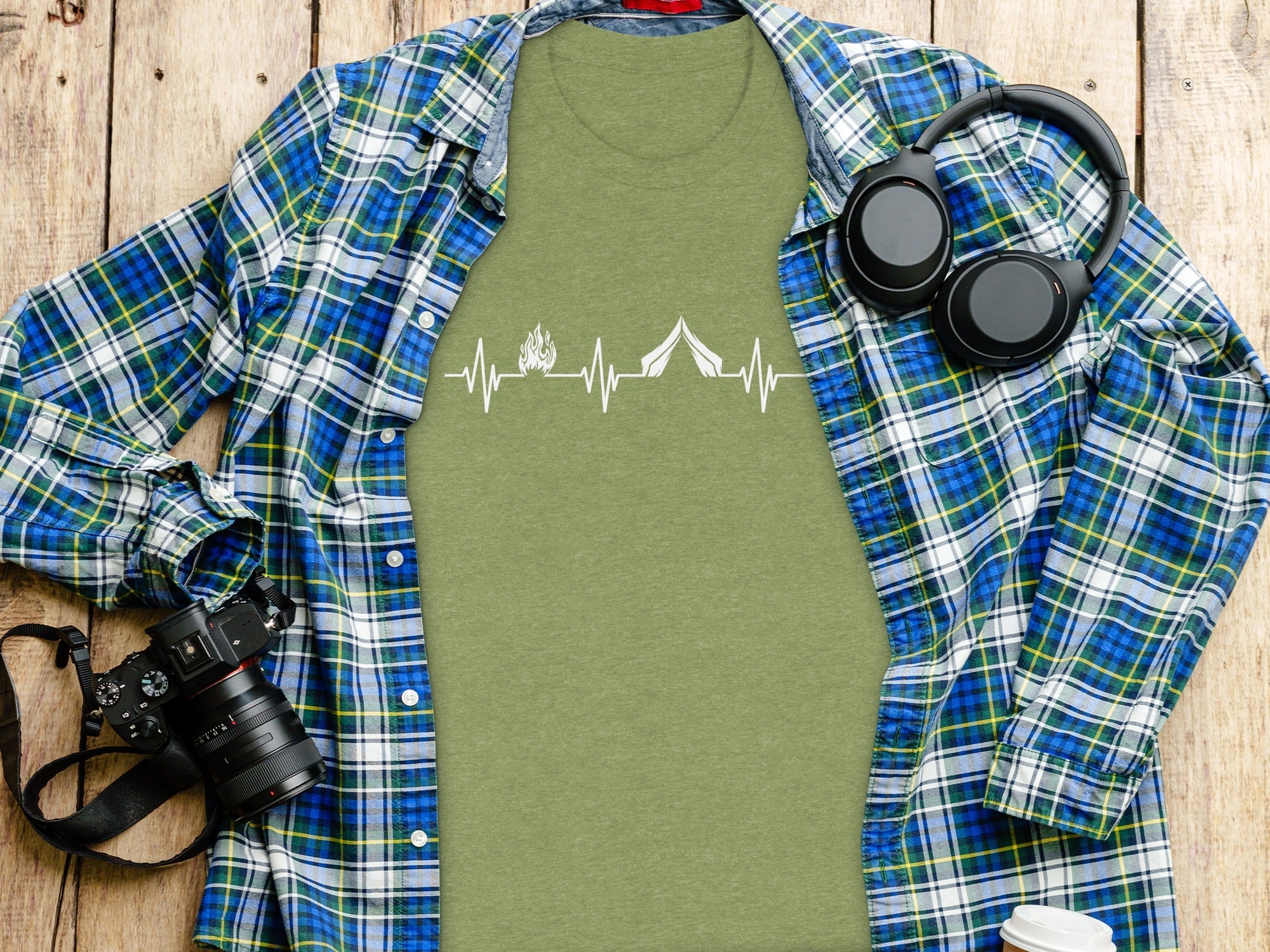 Camping Heartbeat T-Shirt