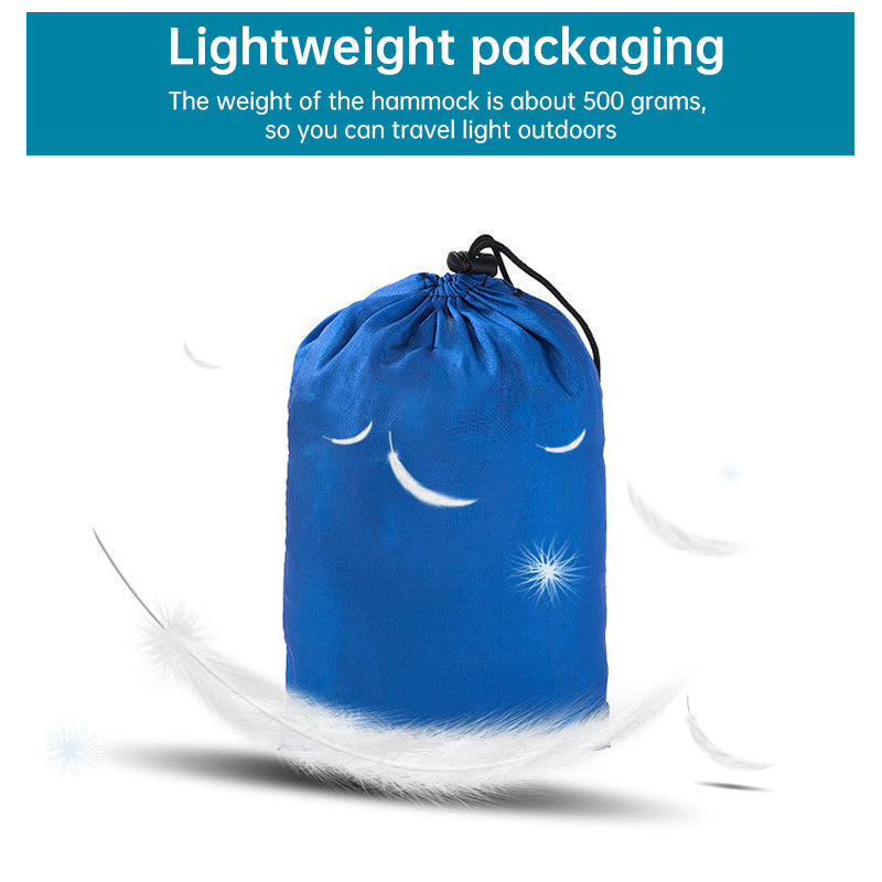 Light Weight, Double Nylon, Hammock + Straps
