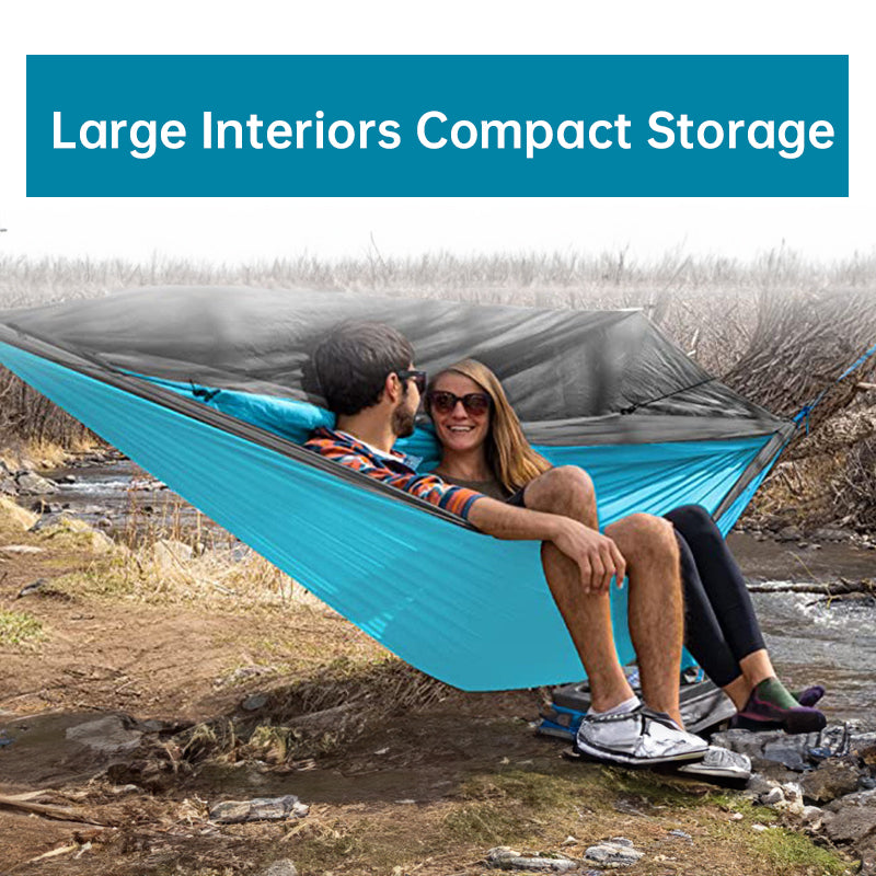 Light Weight, Double Nylon, Hammock + Straps