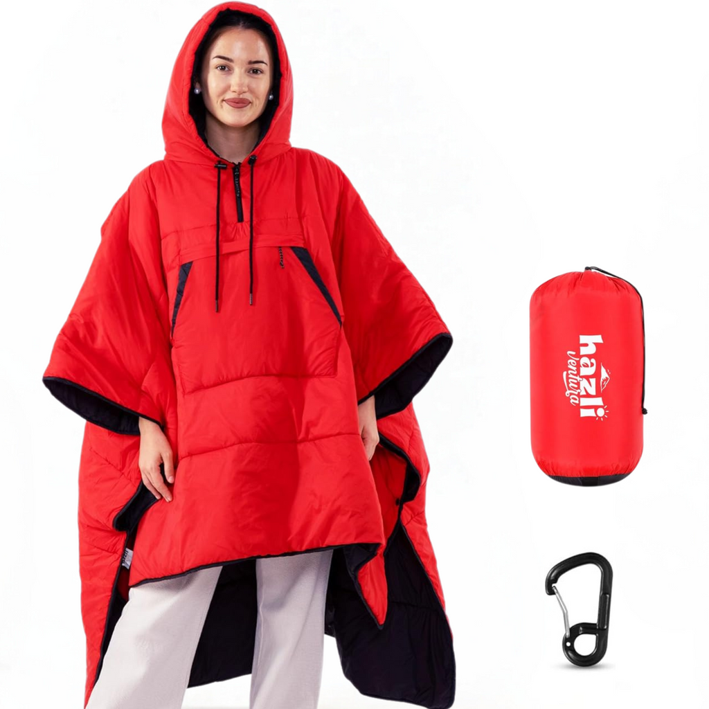 Wearable Poncho Blanket | Hooded | Windproof