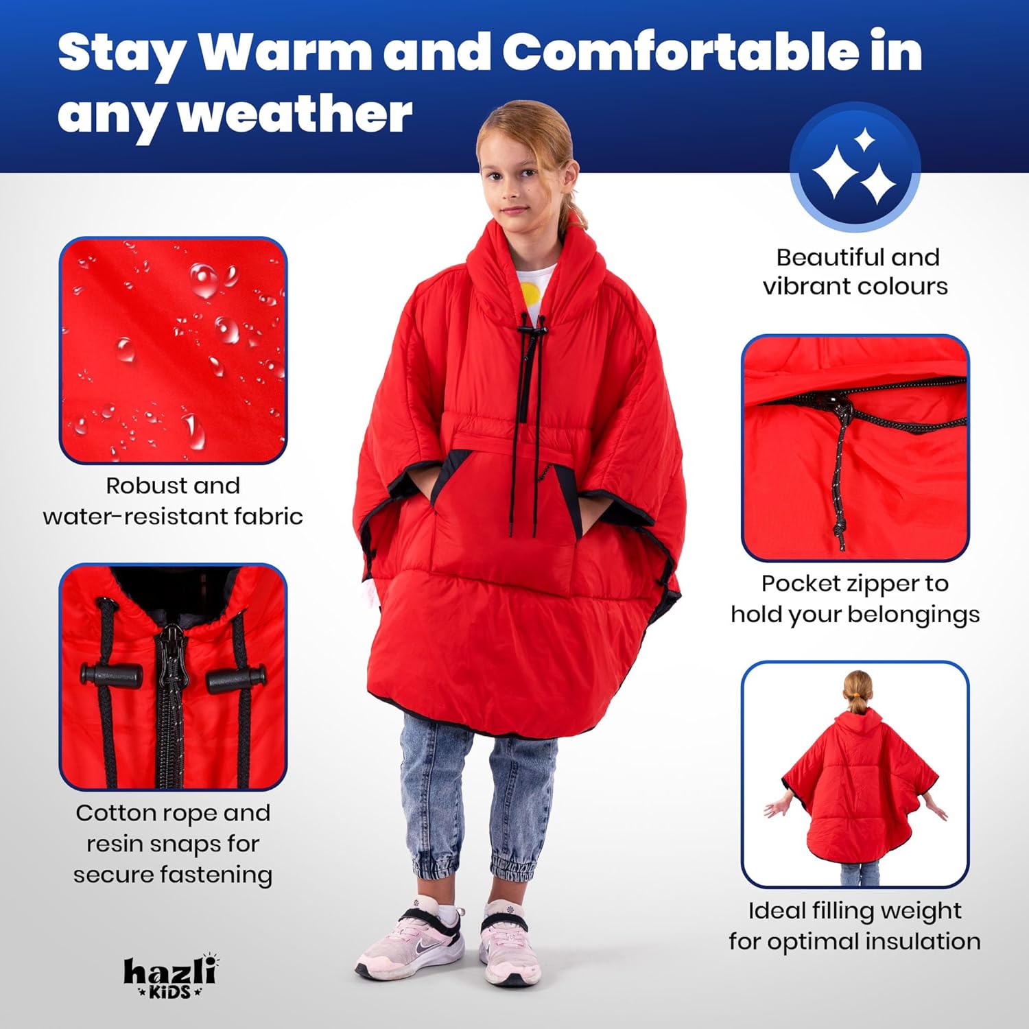 Wearable Poncho Blanket | Hooded | Windproof