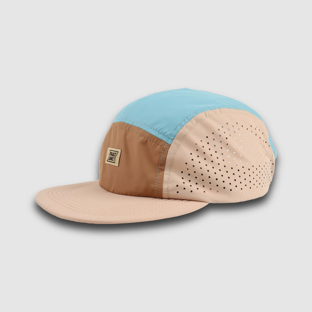 Crushable 5-Panel Hat | Tan/Teal
