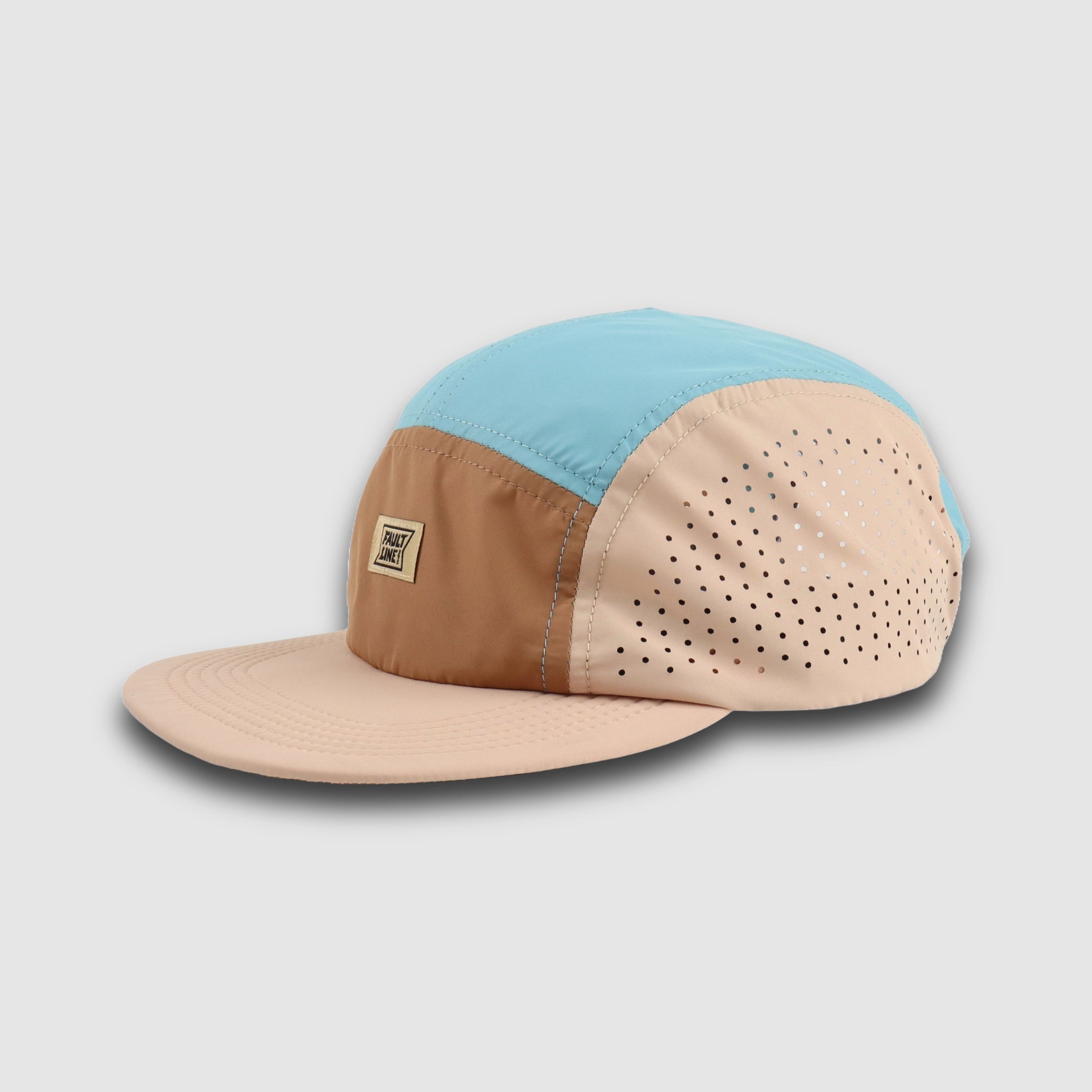 Crushable 5-Panel Hat | Tan/Teal