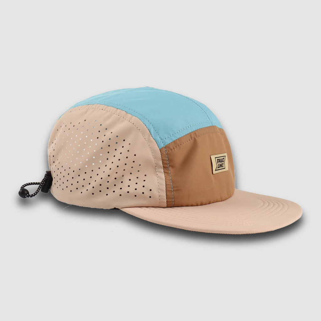 Crushable 5-Panel Hat | Tan/Teal
