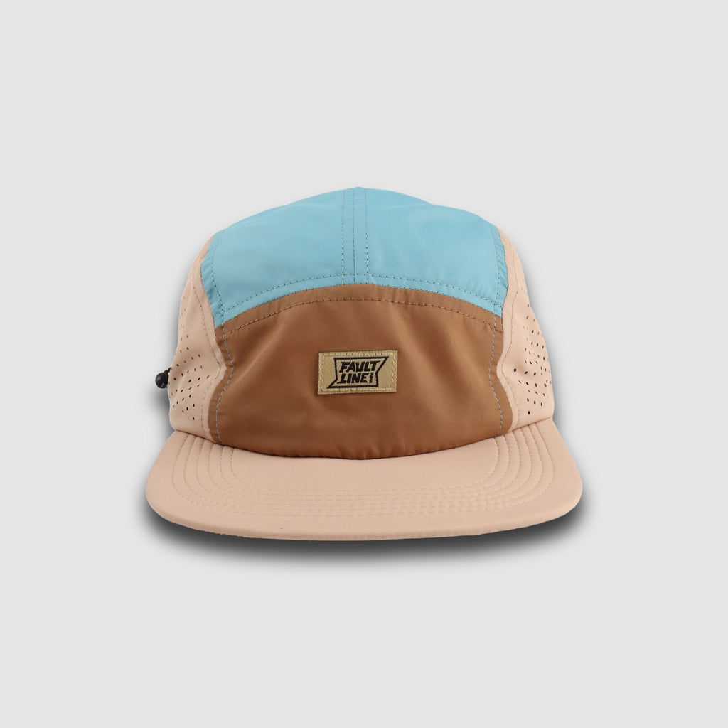 Crushable 5-Panel Hat | Tan/Teal