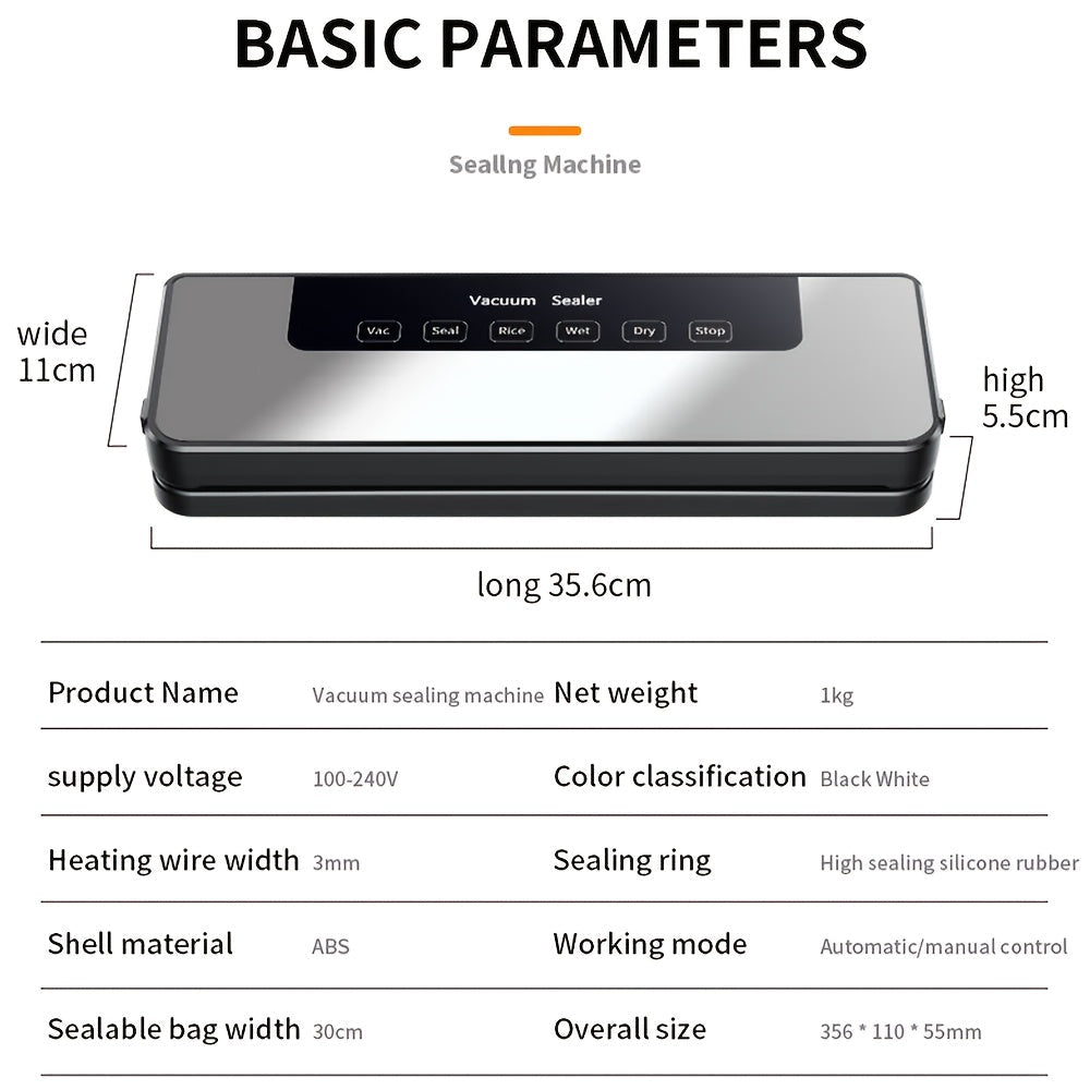 Keep Food Fresh - Automatic Vacuum Sealer - Wet/Dry
