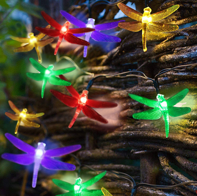 LED Solar String Lights | Dragonflies