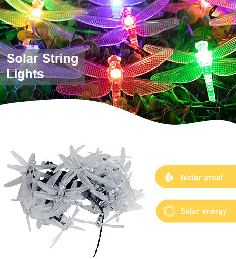 LED Solar String Lights | Dragonflies