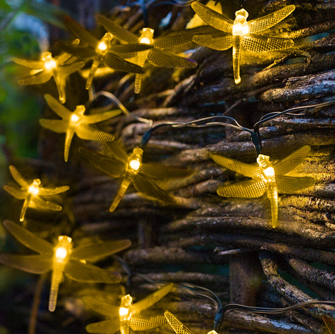 LED Solar String Lights | Dragonflies