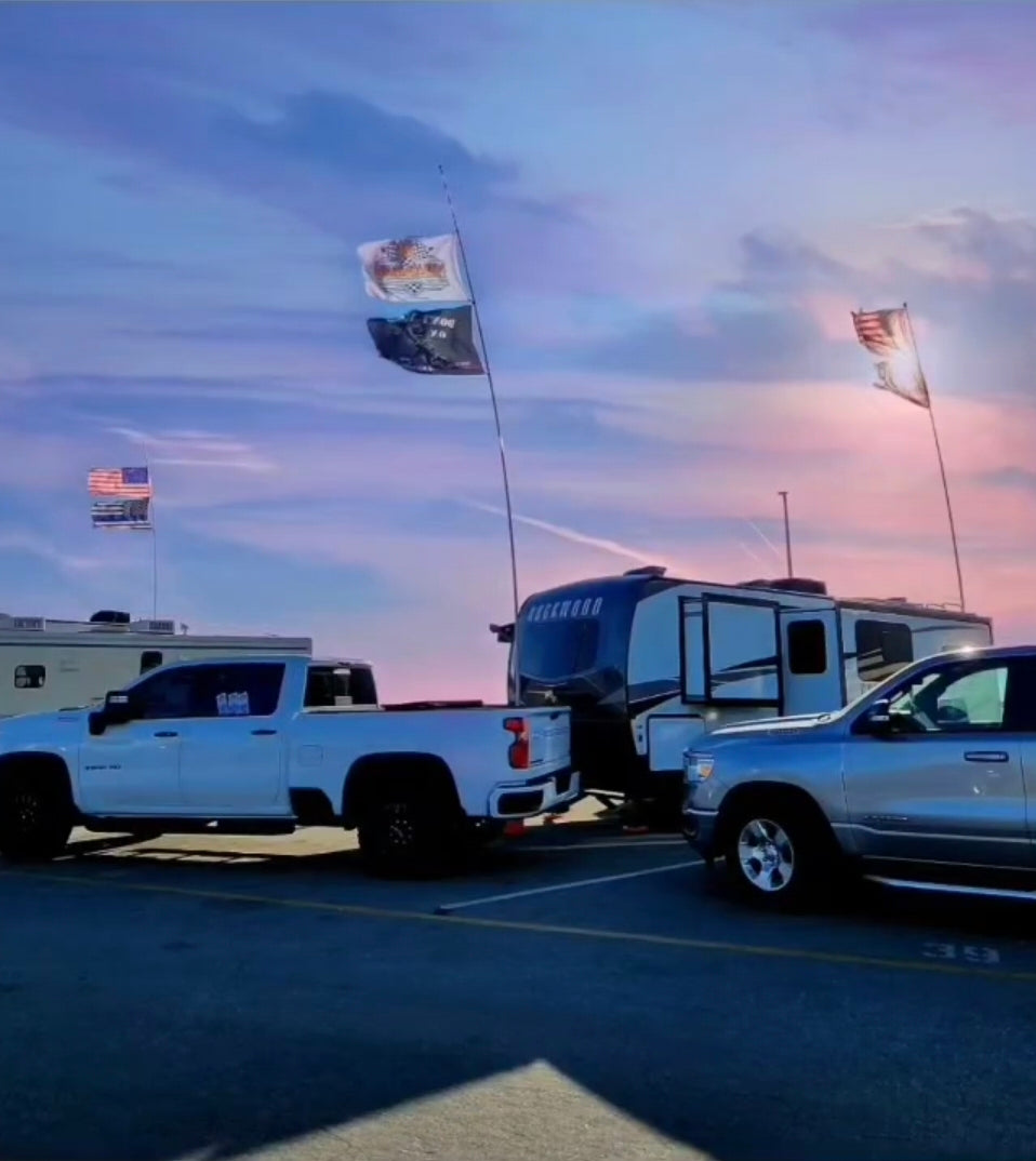 RV Flagpole Kit – Telescoping Pole + 6" Frame Mount | Poles and Holders