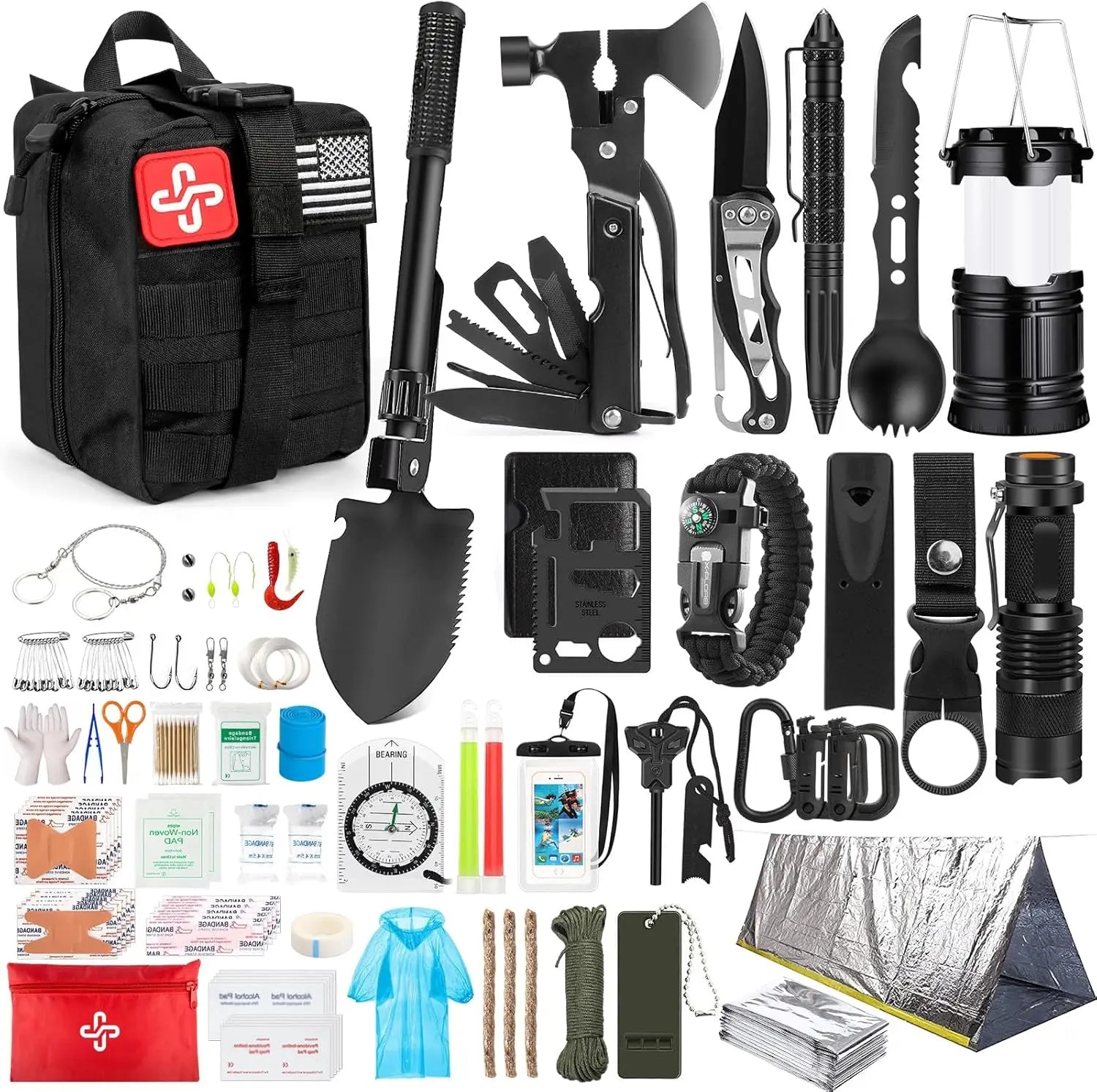 250-Piece Outdoor Survival Kit with First Aid