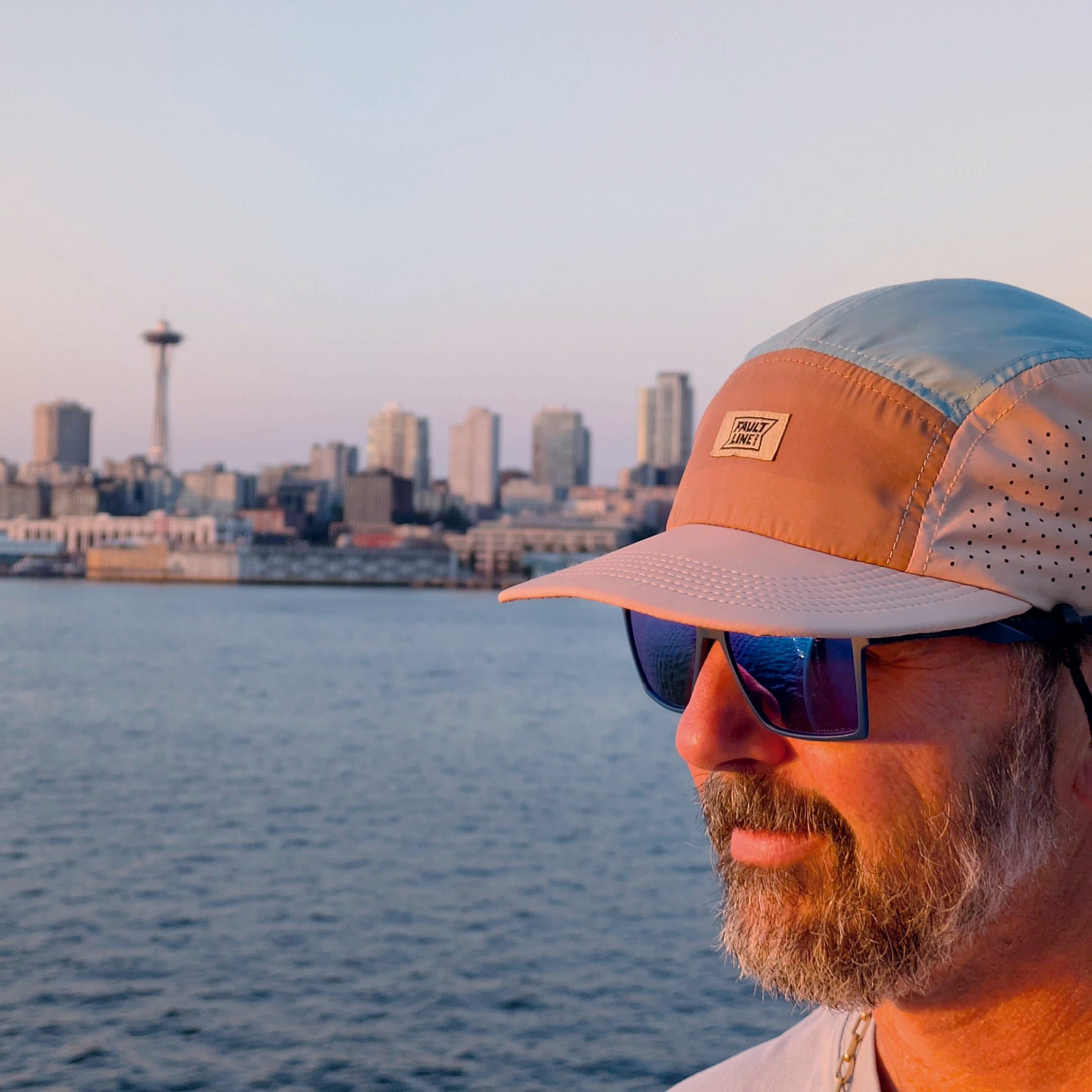 Crushable 5-Panel Hat | Tan/Teal