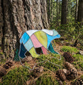 Boho Walking Bear Stained Glass Pattern PDF & PNG