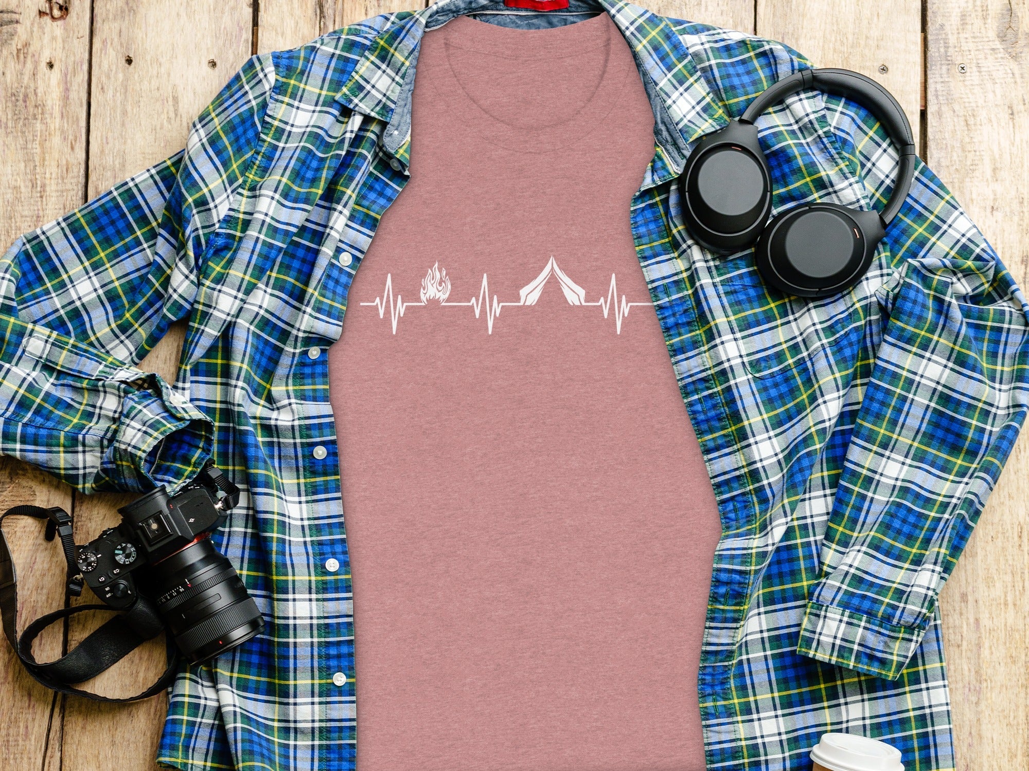Camping Heartbeat T-Shirt