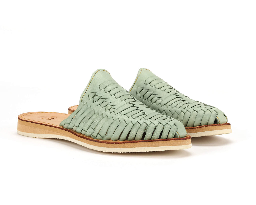 Marbella Huarache Slip-On Teal Shoes