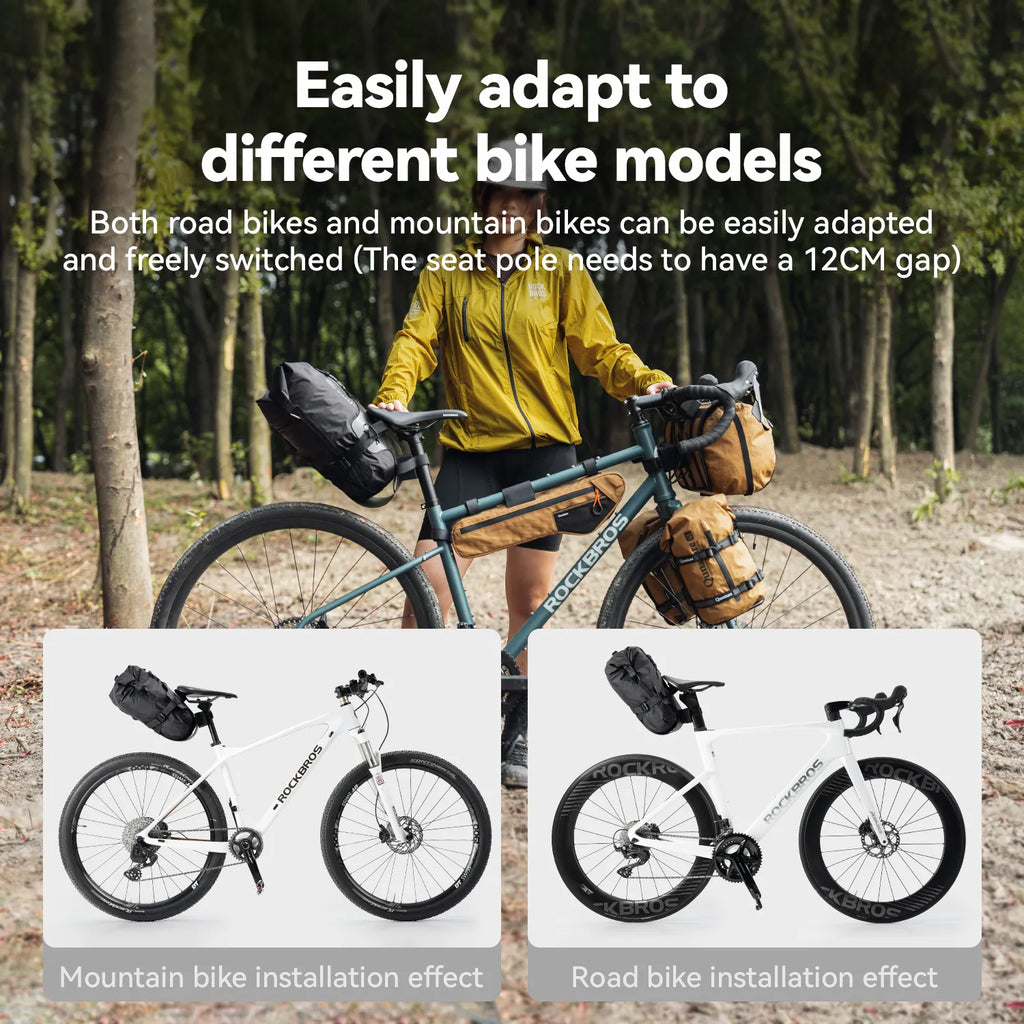 Waterproof & Lightweight Tail Bag Extension Bracket for Bikepacking